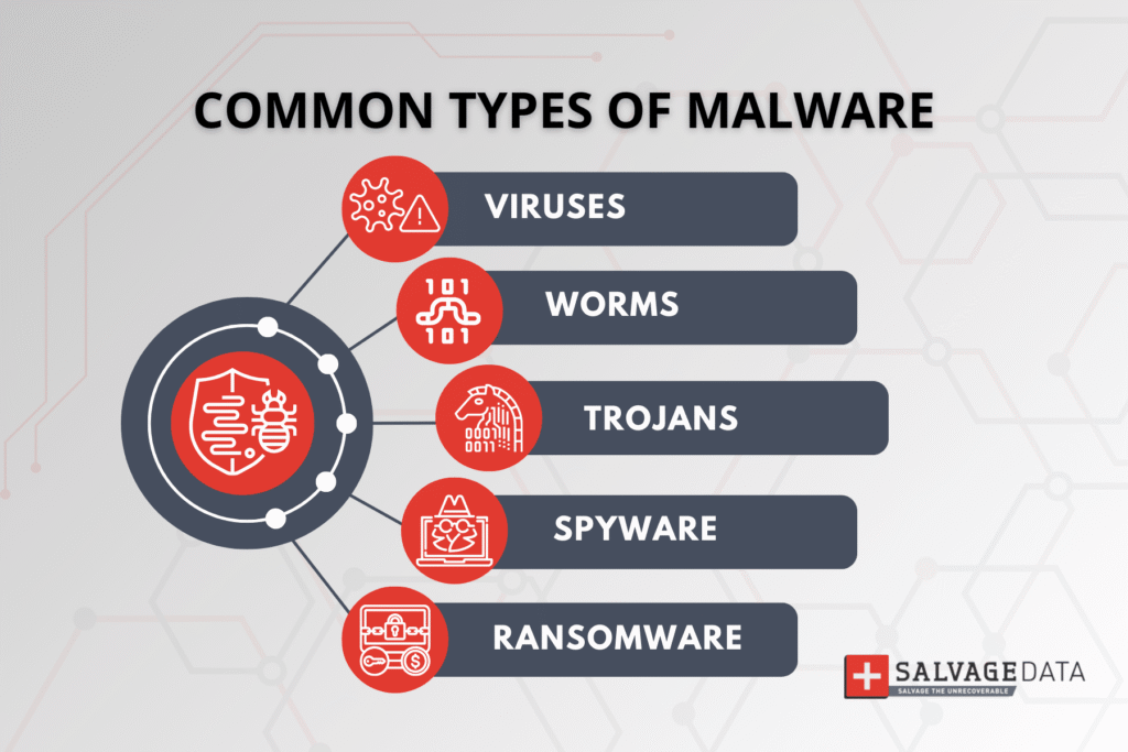 common tyeps malware virus which get slow computer