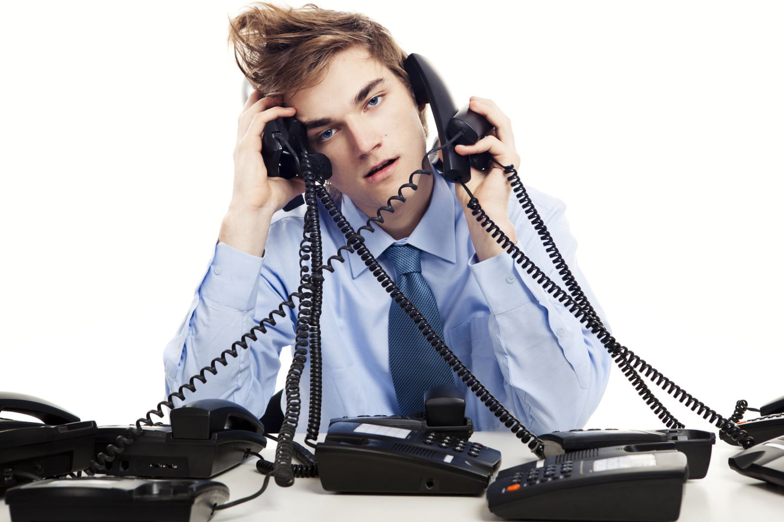 the person feeling irritated talking on call